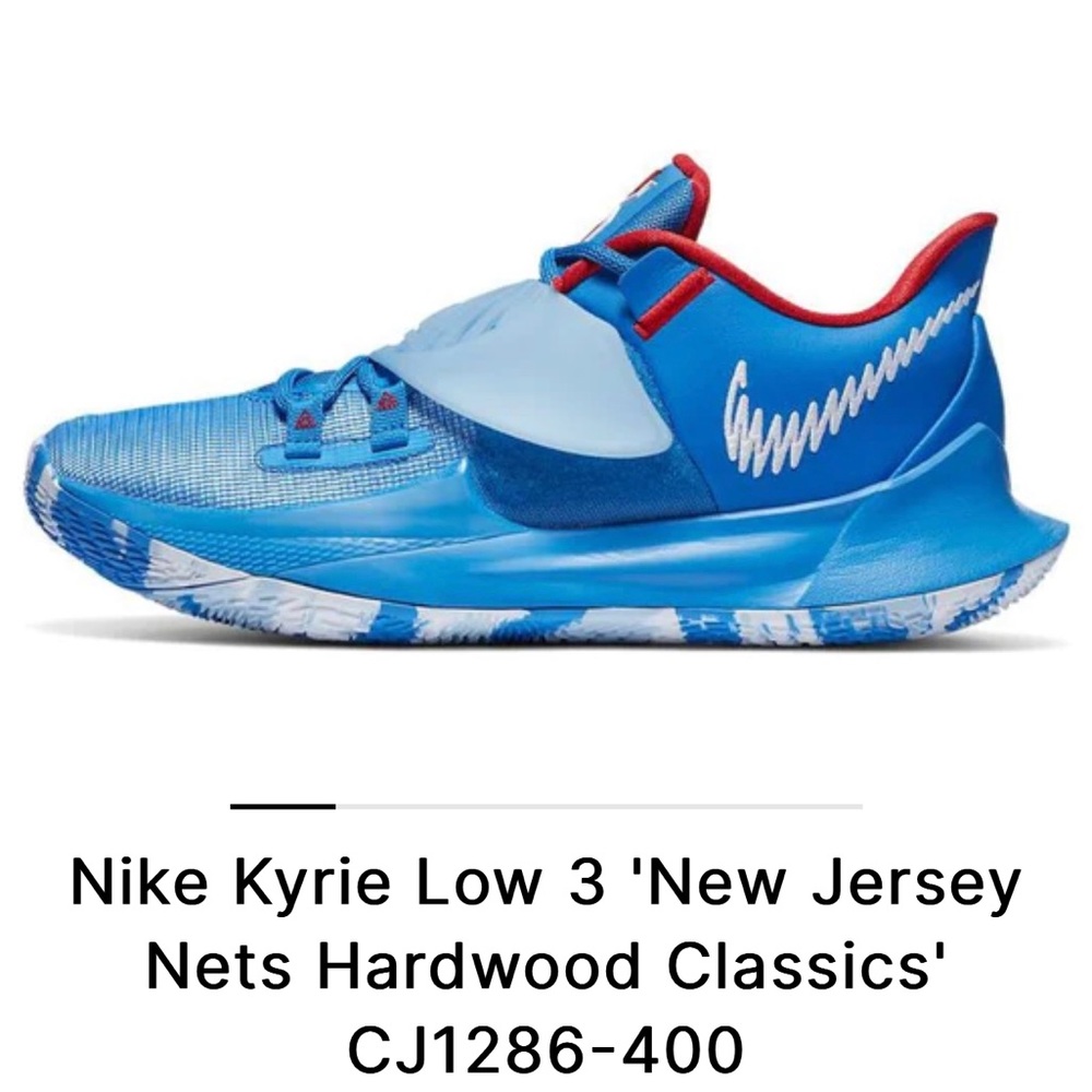 Nike Kyrie Low 3 'New Jersey
Nets Hardwood Classics'
CJ1286-400 size 11.5